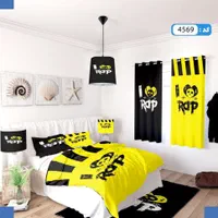 روتختی با ست پرده اتاق خواب و فرشینه