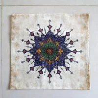 کوسن سنتی مخمل جدید طرح کاشی و گل و مرغ|رختخواب، بالش، پتو|تهران, منیریه|دیوار