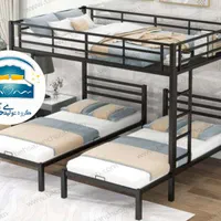 تخت خواب دو طبقه(تختخواب دوطبقه)سه نفر(سه طبقه)صبا|تخت و سرویس خواب|مشهد, حسین‌آباد|دیوار