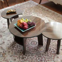 جلومبلی دایره با دو عسلی مکمل دایره|مبلمان خانگی و میز عسلی|اصفهان, باغ فدک|دیوار