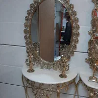 سرویس آینه کنسول شمعدون گل رز برنز سوگلی