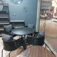 میز ناهارخوری جلو مبلی آبکاری سنگی شیشه غذاخوری|میز و صندلی غذاخوری|مشهد, شهرک رازی (شهرک غرب)|دیوار