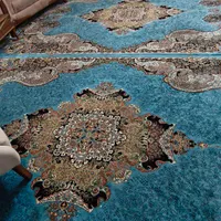 فرش هزار شانه آبی فیروزه ای در حد