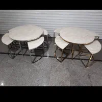 گل میز وسط جلو مبلی و عسلی فلزی کم جا مدل پیتزایی|مبلمان خانگی و میز عسلی|آفتاب, |دیوار