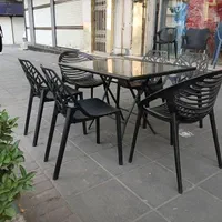میز صندلی ناهارخوری تاشو پلاستیکی شیشه ای|میز و صندلی غذاخوری|تهران, خرمشهر|دیوار