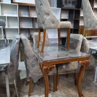 میز نهارخوری فلزی طرح چوب با سه سال ضمانت|میز و صندلی غذاخوری|کاشان, |دیوار