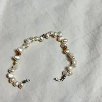دستبند مروارید و نقره