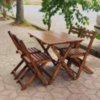میز و صندلی غذاخوری ناهارخوری تمام چوبی تاشو|میز و صندلی غذاخوری|تهران, خرمشهر|دیوار