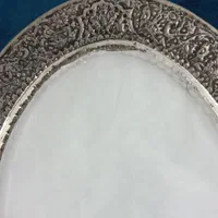 اینه شمعدان قلمزنی بیضی|آینه|تهران, سنگلج (شاپور)|دیوار