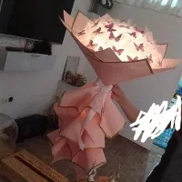 دسته گل پروانه ای و دیزاین پول تولد شاباش|گل مصنوعی|مشهد, فرهنگیان (شهرک غرب)|دیوار