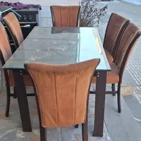 میز غذاخوری ۶نفره چوبی با میزmdf|میز و صندلی غذاخوری|خرمدره, |دیوار