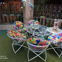 صندلی ومیز ویلایی مهتاب ابی جنگل