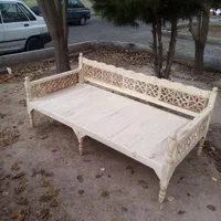 تخت سنتی چوبی|مبلمان خانگی و میز عسلی|قم, بنیاد|دیوار