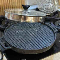 تابه گریل چدنی 2 طرفه رژیمی بدون روغن ماهیتابه|ظروف پخت‌وپز|قم, نیروگاه|دیوار