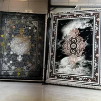 فرش نگین ترمه سیزان کد 2277نقشه افشان کرم