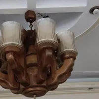 دو عدد لوستر چوبی هر کدام ۸شاخه