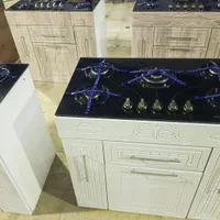 اجاق گاز/تمام چوب آکبند ۵ شعله رو شیشه