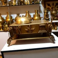 منقل سماوری برنجی ذغالی زغالی سماور تسلا گازی|کلکسیون اشیاء عتیقه|کرمانشاه, |دیوار