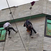 نصب حلب دیواره پیچ و رولپلاک سنگ بدون داربست راپل