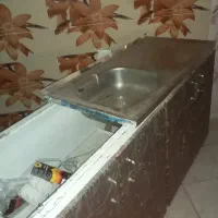 کابینت فلزی ۴ درب و سینک|مصالح و تجهیزات ساختمان|مشهد, فاطمیه|دیوار