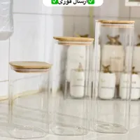 بانکه پیرکس درب بامبو|ظروف نگهدارنده، پلاستیکی، یک‌بارمصرف|دهدشت, |دیوار