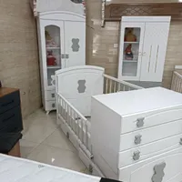 سرویس خواب کودک و نوجوان چوب راش طرحدار