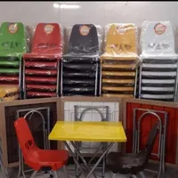 صندلی نهارخوری پلاستیکی ثابت رنگی رنگی
