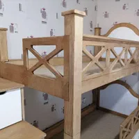 تخت دو طبقه تمام چوب|تخت و سرویس خواب|ارومیه, |دیوار