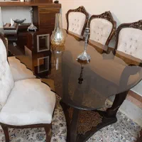 مبلمان استیل ۷ نفره همراه با ناهارخوری ۸نفره|مبلمان خانگی و میز عسلی|تهران, شهران شمالی|دیوار
