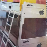 تختخواب دوطبقه فلزی اپل سفید|تخت و سرویس خواب|مشهد, رسالت|دیوار