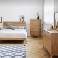 سرویس خواب و تخت دو نفره چوب راش گرجستانی|تخت و سرویس خواب|شیراز, شهرک بهشتی|دیوار