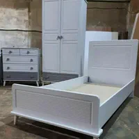 سرویس خواب نوجوان تخت کمدویترین دراورسیسمونی 11|تخت و سرویس خواب|همدان, |دیوار