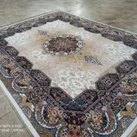 فرش 9 متری نو داخل کاور افشان سرمه و کرم|فرش|اردبیل, |دیوار
