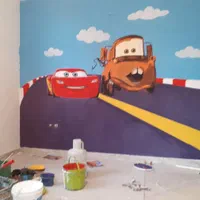 دیوار نویسی نقاشی مدارس و باغ دیوارنویسی۳بعدی