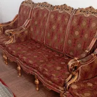 مبل سالم چوب راش به همراه بوفه وعسلی