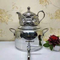 کتری و قوری ضخیم کف چدنی کتری قوری طلایی استیل|قوری، کتری، قهوه‌ساز دستی|قم, نیروگاه|دیوار