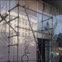 داربست فلزی نما.چهارپایه.تابلو.کفراژ