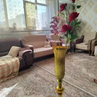 گلدان شیشه ایی با گل مصنوعی|صنایع دستی و سایر لوازم تزئینی|شیراز, شاه قلی بیگی|دیوار