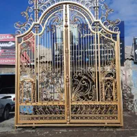 درب حیاط،باغ،الیزه،فرفورژه،نرده پله پیچ آکاردئونی