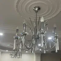 لوستر کلاسیک با اویز کریستالی|لوستر و چراغ آویز|تهران, جنت‌آباد جنوبی|دیوار