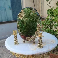 آیینه و شمعدان داماد بله برون و هفت سین روکش نقره|آینه|تهران, یاخجی آباد|دیوار