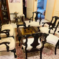 مبل 8نفره تموم چوب خالص خارجی تک با 3 تا میز|مبلمان خانگی و میز عسلی|تهران, تهرانپارس غربی|دیوار