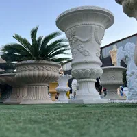 گلدان فلاورباکس فایبرگلاس بتنی آبنما باربیکیو