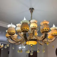 لوستر 15و8شاخه زینک ترکیب مس و روی وسنگ اصل نونو