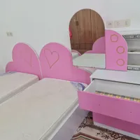 ست دوقلو تخت خواب و میز آرایش