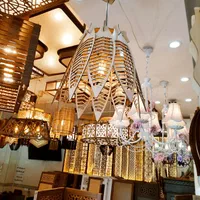آویز تک شاخه ( لوستر چوبی ) طرح برگ کد 19