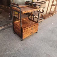 ترولی دوکشو چوب فلز