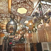 لوستر سقفی چوبی دایره طرح گل ، اسلیمی و...|لوستر و چراغ آویز|تبریز, |دیوار