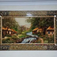 تابلو فرش دستبافت تبریز گل ابریشم اندازه 80+120|تابلو فرش|اندیشه, |دیوار