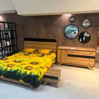 تخت دو نفره و سرویس خواب و تشک و روتختی